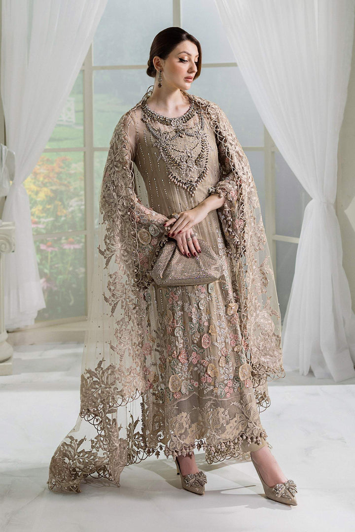 3 Piece Unstitched Embroidered Chiffon Suit – MPC-25-107