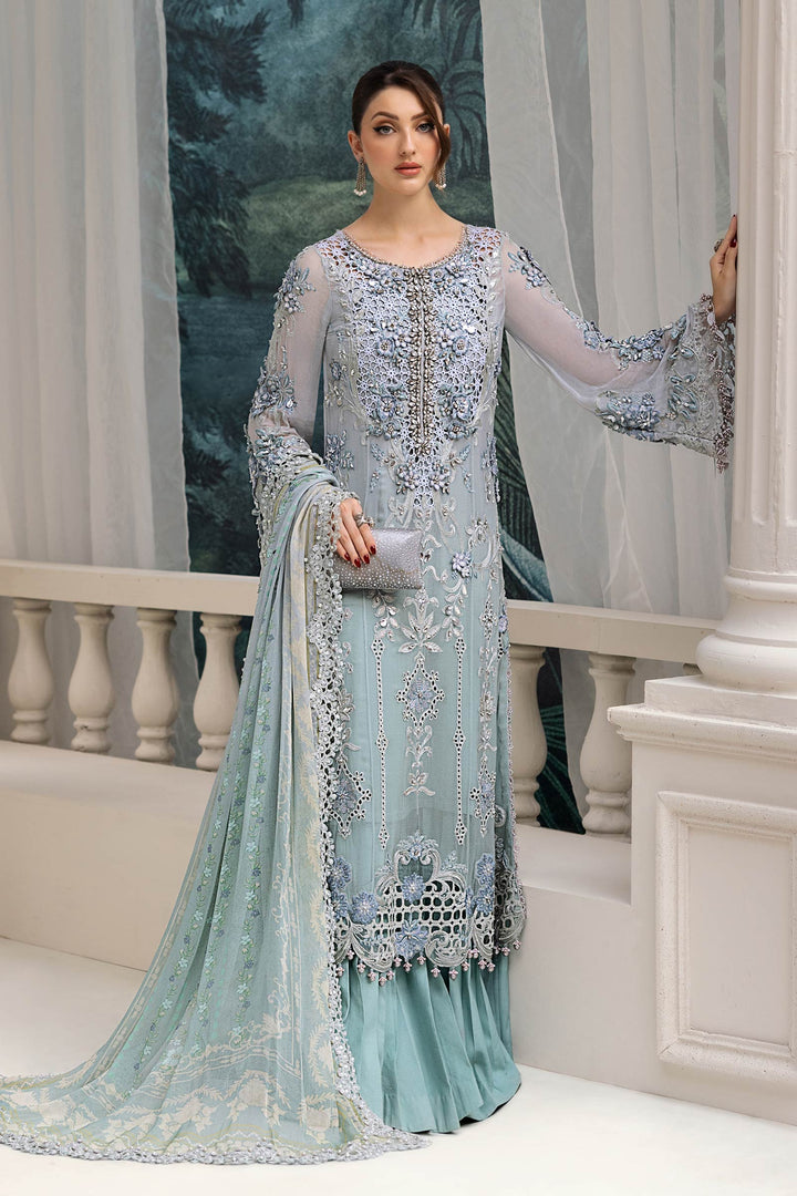 3 Piece Unstitched Embroidered Chiffon Suit – MPC-25-108