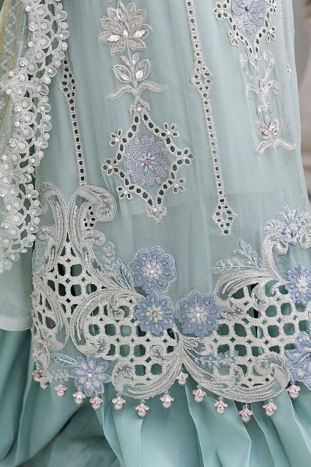 3 Piece Unstitched Embroidered Chiffon Suit – MPC-25-108
