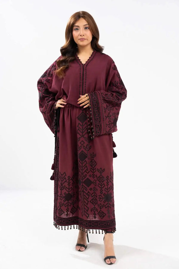 Al Karam Unstitched 24 – FW-28-24 Maroon