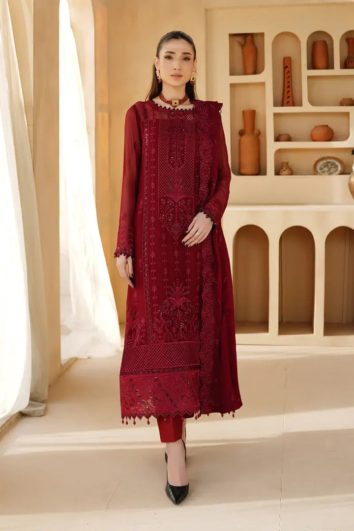 Aria Embroidered 3-Piece Unstitched Suit