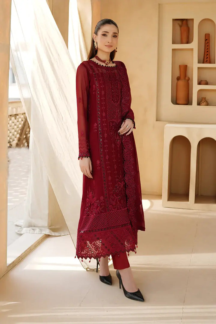 Aria Embroidered 3-Piece Unstitched Suit