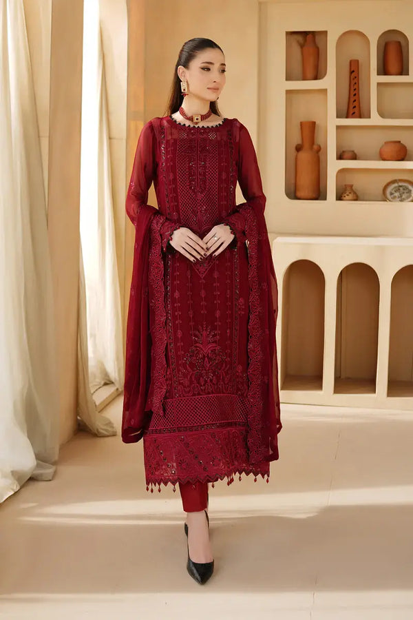 Aria Embroidered 3-Piece Unstitched Suit
