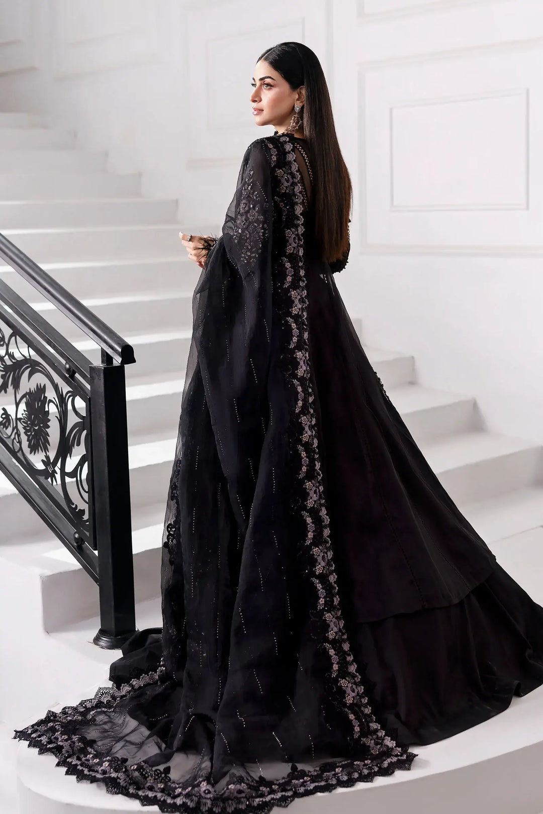 3-Piece Unstitched Embroidered Organza Suit | BD-3004