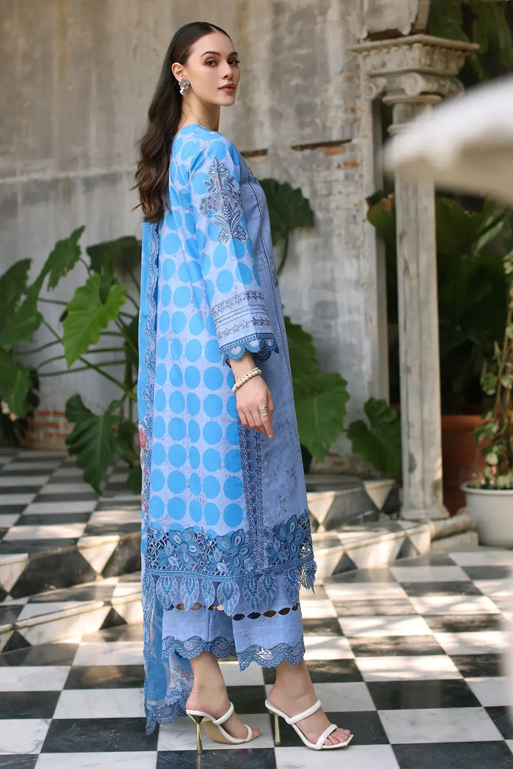 3-PC Unstitched Embroidered Printed Lawn MIRAAS Collection CMR5-03