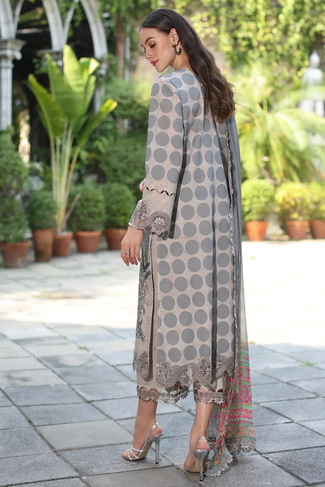 3-PC Unstitched Embroidered Printed Lawn MIRAAS Collection CMR5-07