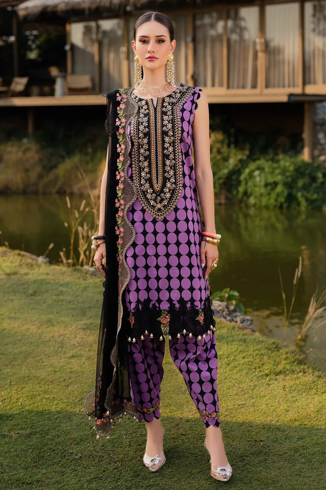 3-PC Unstitched Festive Edit Lawn QARA Collection CQ5-03