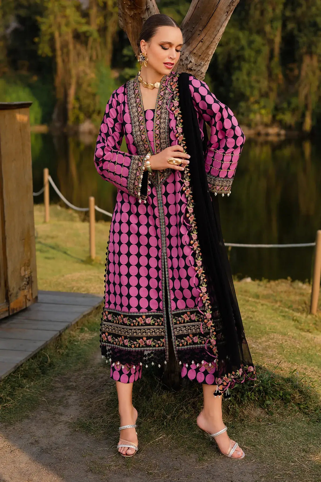 3-PC Unstitched Festive Edit Lawn QARA Collection CQ5-07