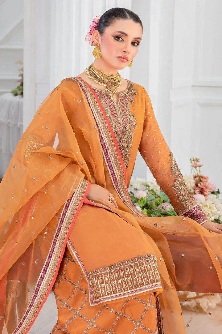 Charizma Diamond Dust Embroidered Luxury Chiffon Unstitched 3Pc Suit DD5-06