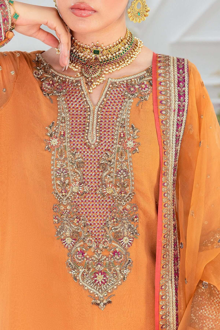 Charizma Diamond Dust Embroidered Luxury Chiffon Unstitched 3Pc Suit DD5-06