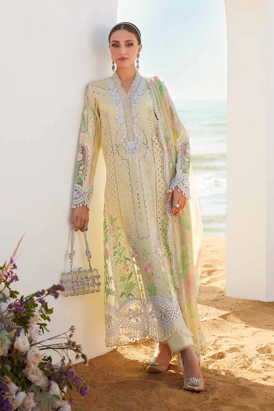 Maria.B | 3 Piece Unstitched Embroidered Lawn Suit | EID LAWN-25-04