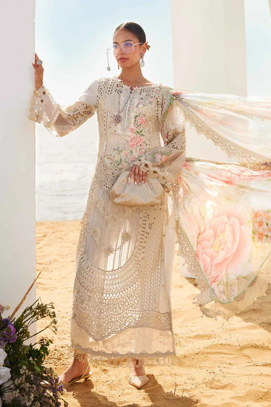 Maria.B | 3 Piece Unstitched Embroidered Lawn Suit | EID LAWN-25-07
