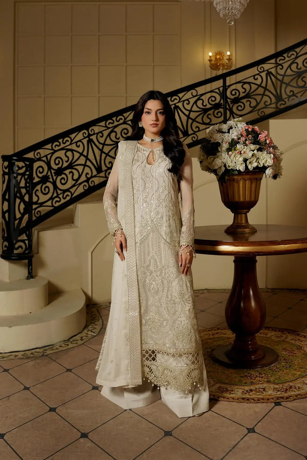 Dove Embroidered 3-Piece Unstitched Suit