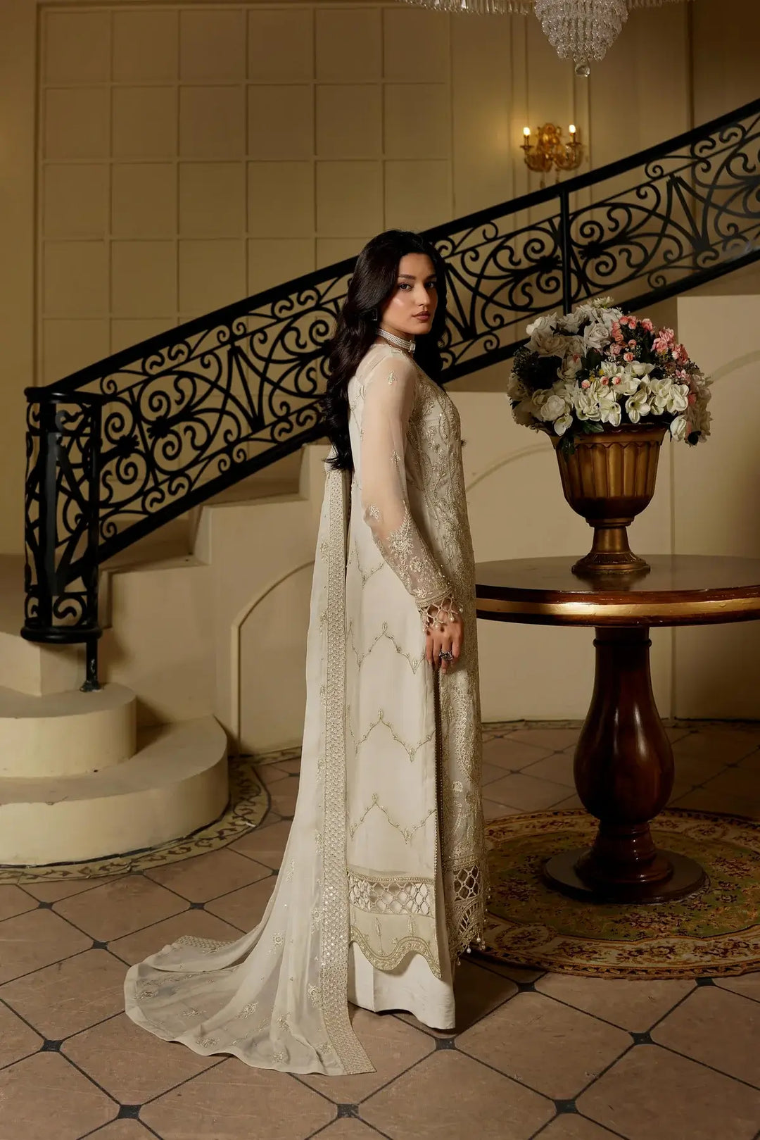 Dove Embroidered 3-Piece Unstitched Suit