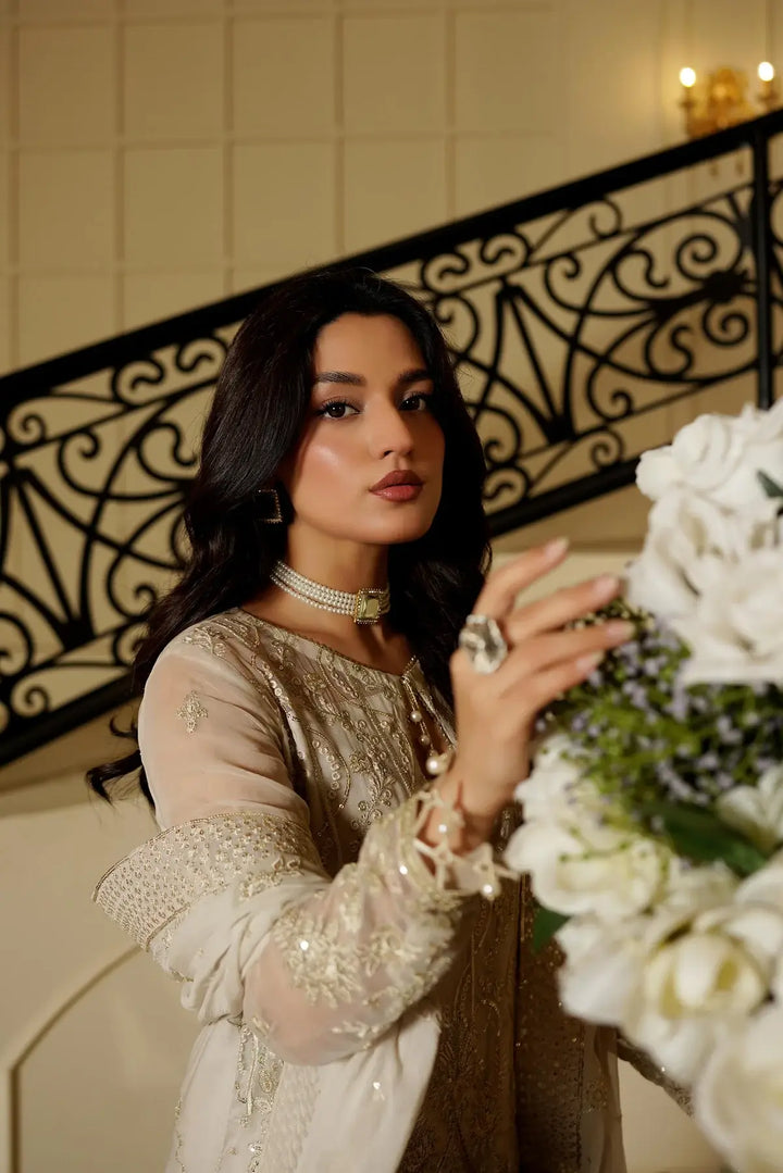 Dove Embroidered 3-Piece Unstitched Suit