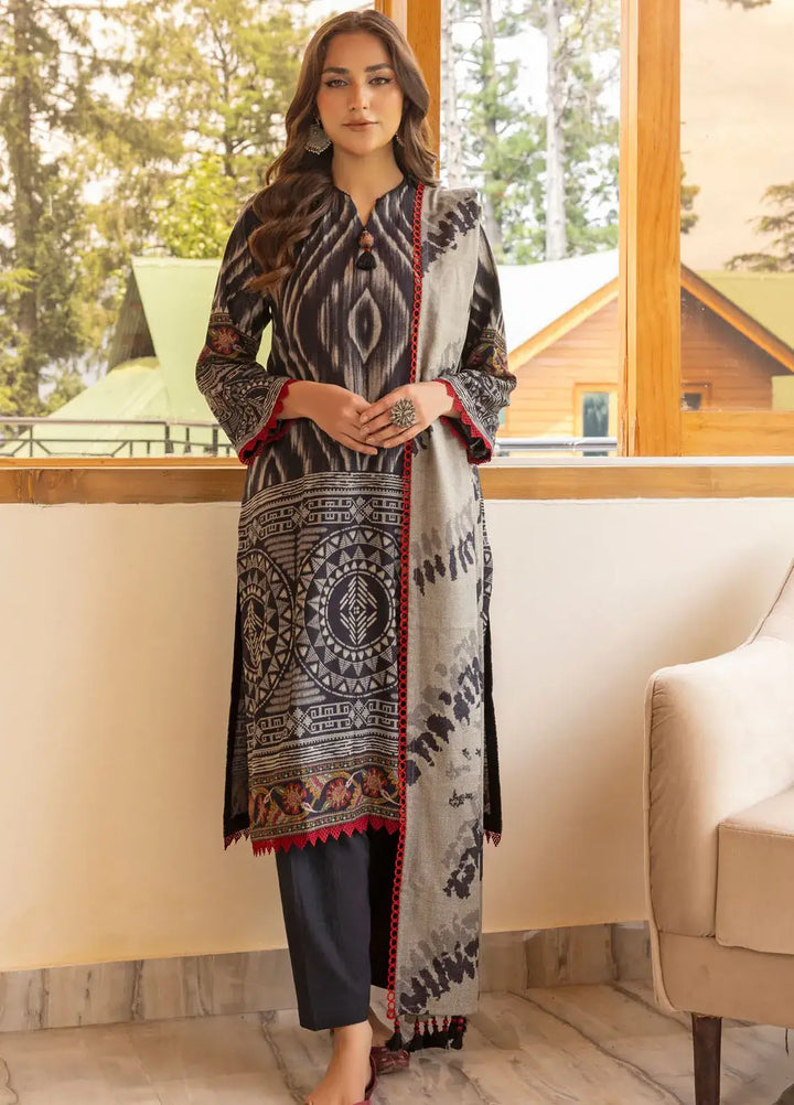 Gul Ahmed 3Pc Unstitched Printed Dhanak Suit DH-42004