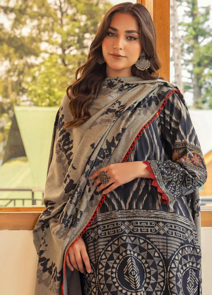 Gul Ahmed 3Pc Unstitched Printed Dhanak Suit DH-42004