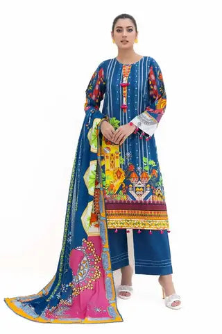 Gul Ahmed 3Pc Unstitched Printed Khaddar Suit – K42006T