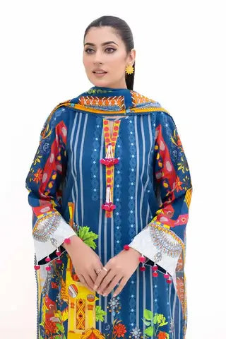 Gul Ahmed 3Pc Unstitched Printed Khaddar Suit – K42006T