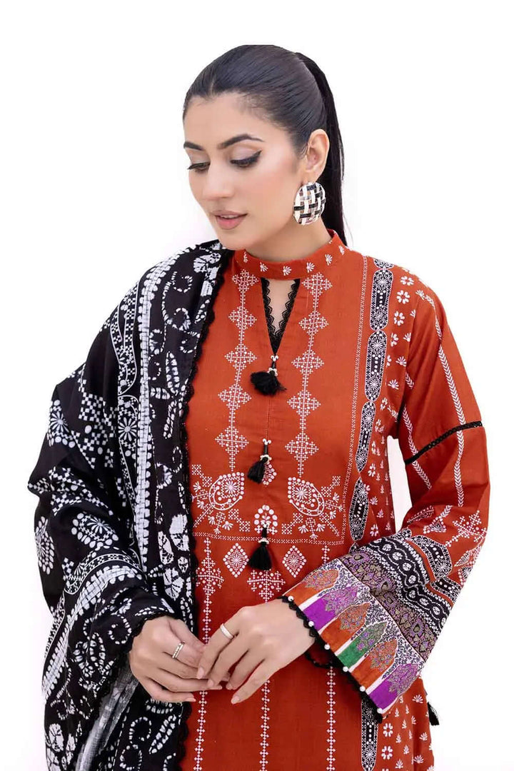 Gul Ahmed 3Pc Unstitched Printed Khaddar Suit – K42008T