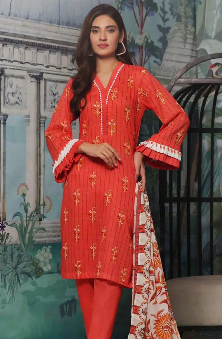 Gul Ahmed 3Pc Unstitched Printed Khaddar Suit – SD42016