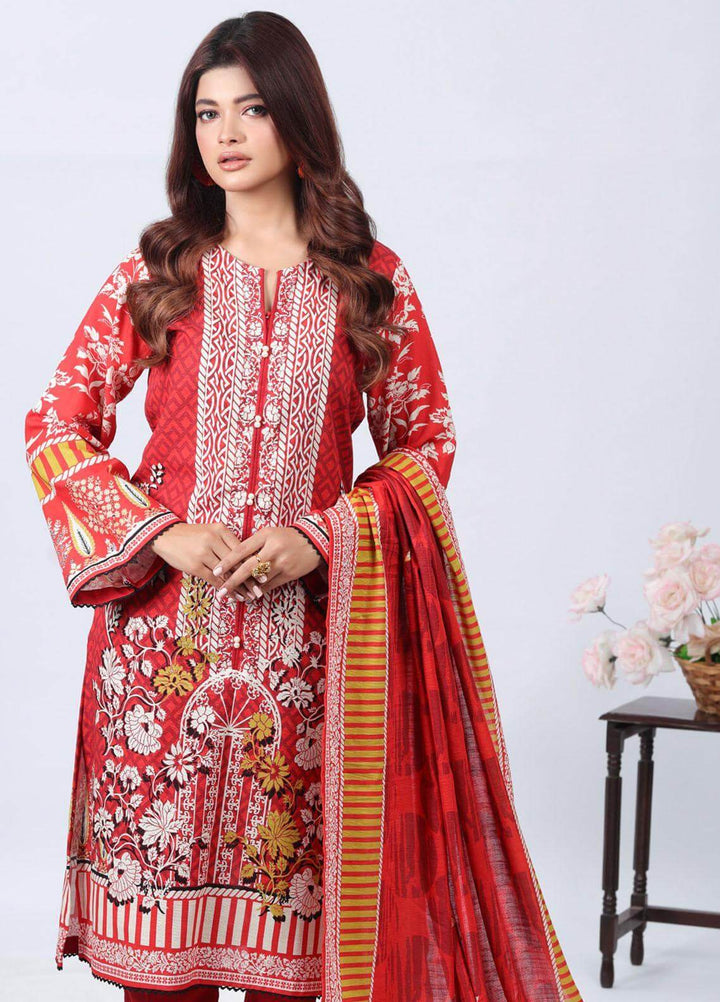 Gul Ahmed 3Pc Unstitched Printed Khaddar Suit – WR32002