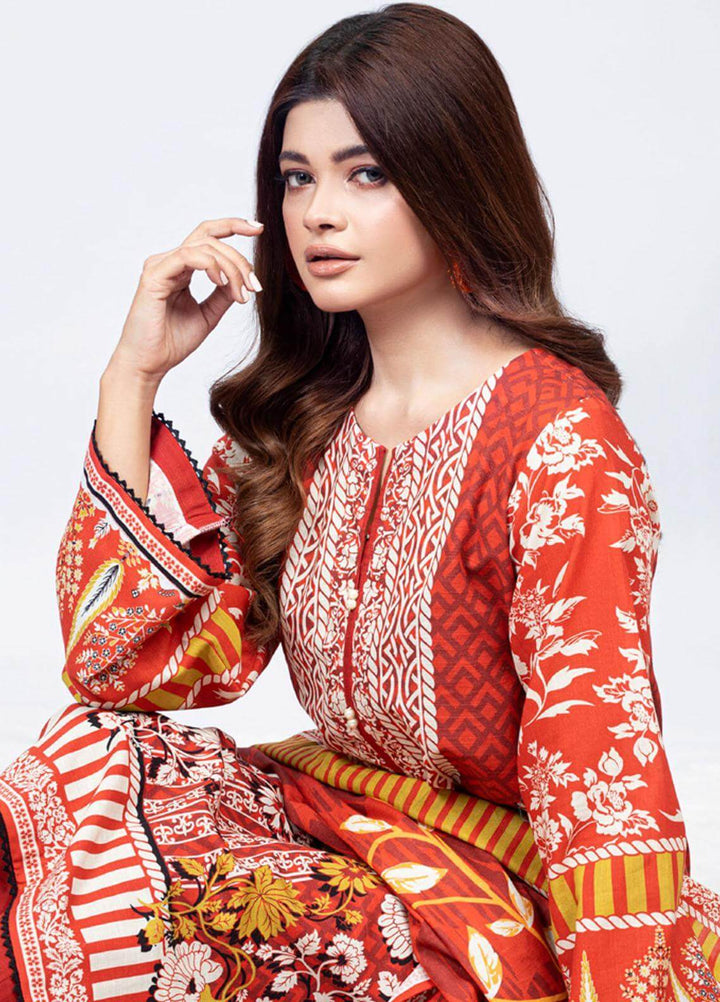Gul Ahmed 3Pc Unstitched Printed Khaddar Suit – WR32002