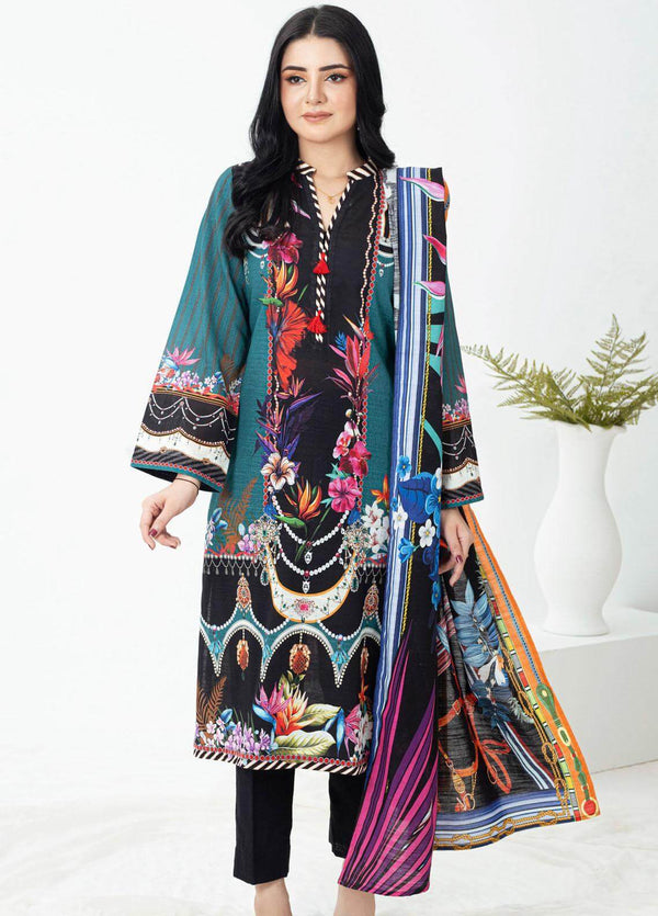 Gul Ahmed 3Pc Unstitched Printed Khaddar Suit – WR32010