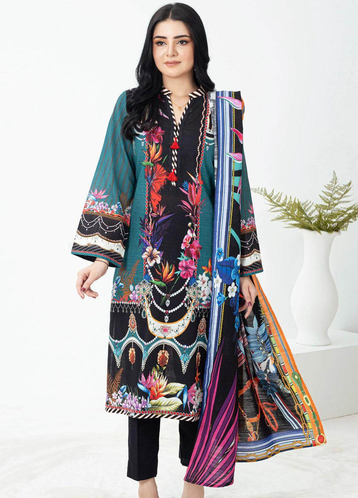 Gul Ahmed 3Pc Unstitched Printed Khaddar Suit – WR32010