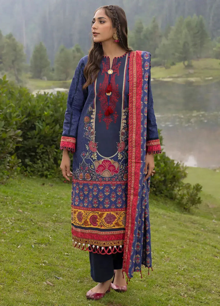 Gul Ahmed 3 Piece Unstitched Embroidered Khaddar Suit K-42018T