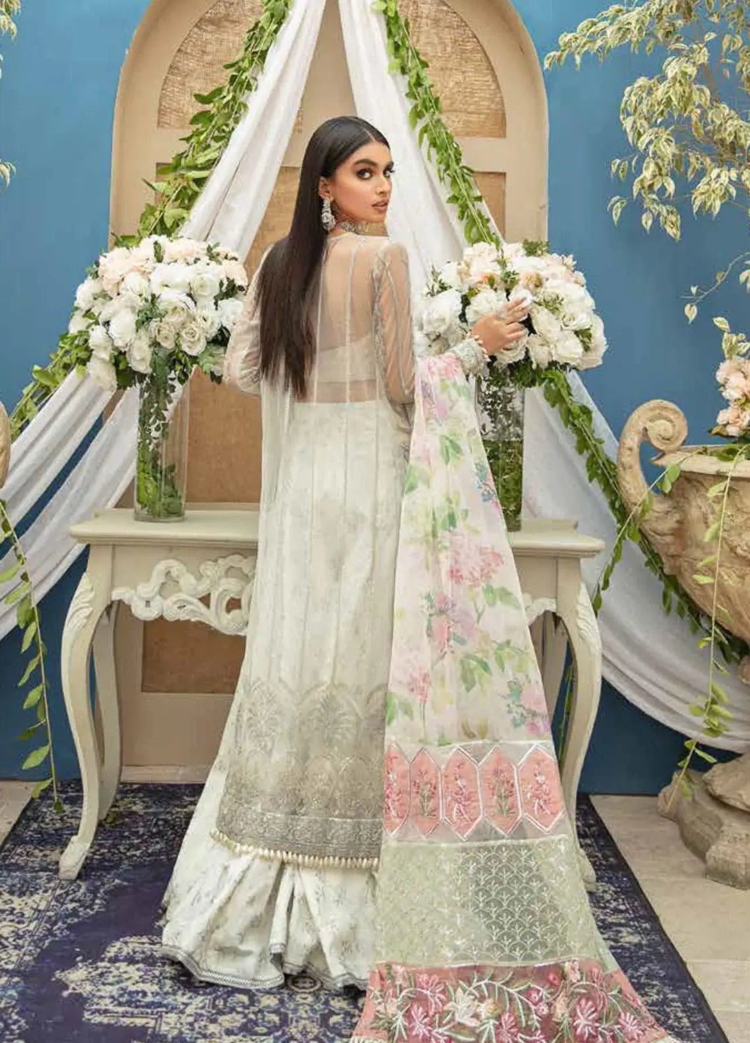Jasmine 4-Piece Embroidered Net Suit 2025