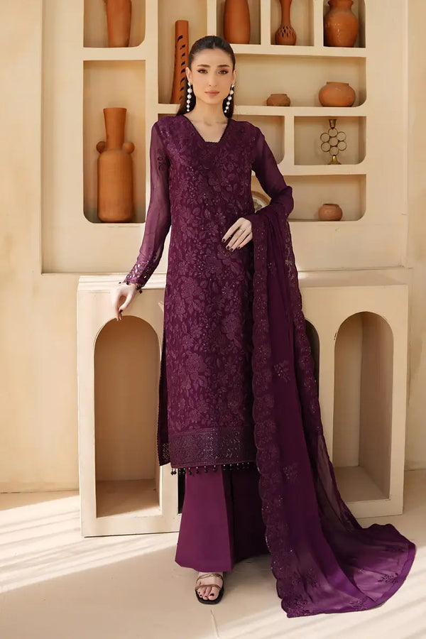 Minal Embroidered 3-Piece Unstitched Suit