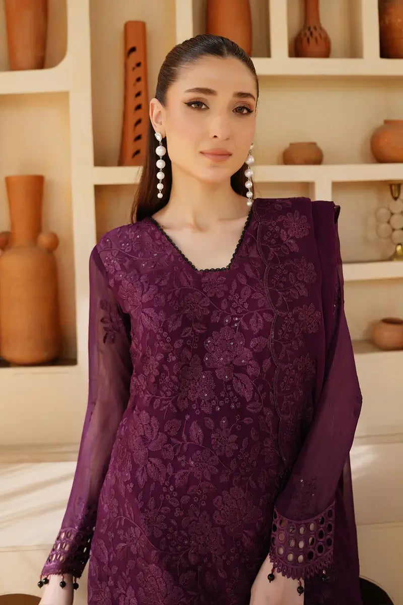 Minal Embroidered 3-Piece Unstitched Suit