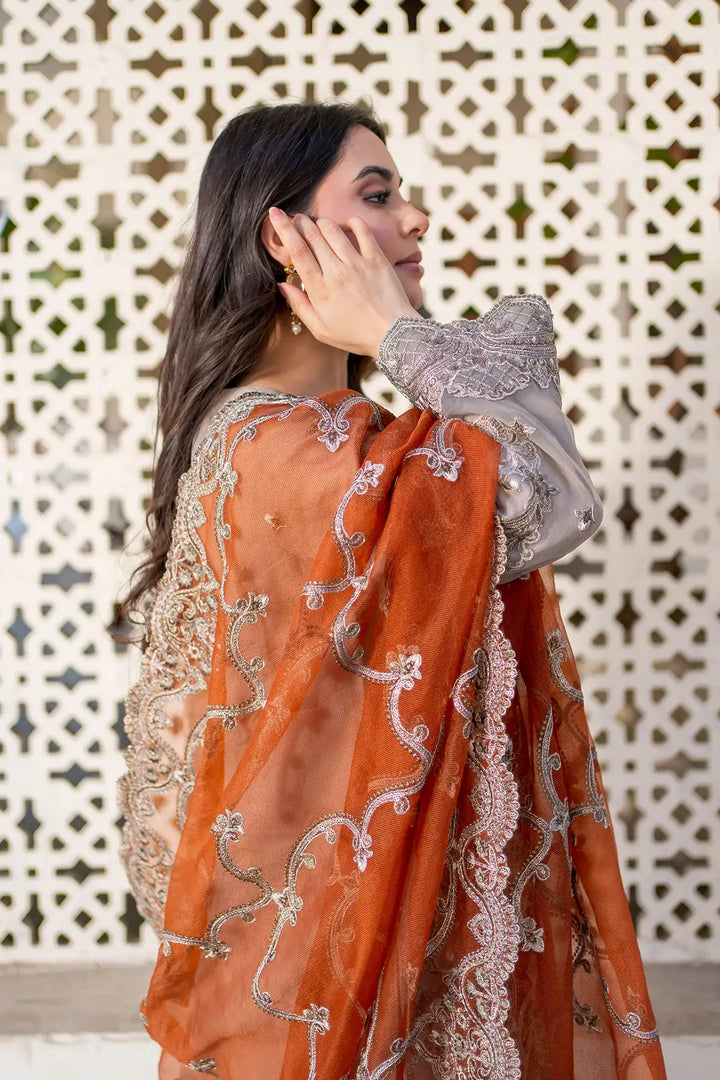 Misr 3-Piece Unstitched Luxury Organza Suit Skin