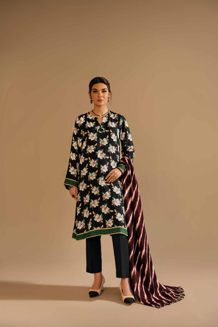 Nishat 3Pc Unstitched Printed Linen Suit - 42303166