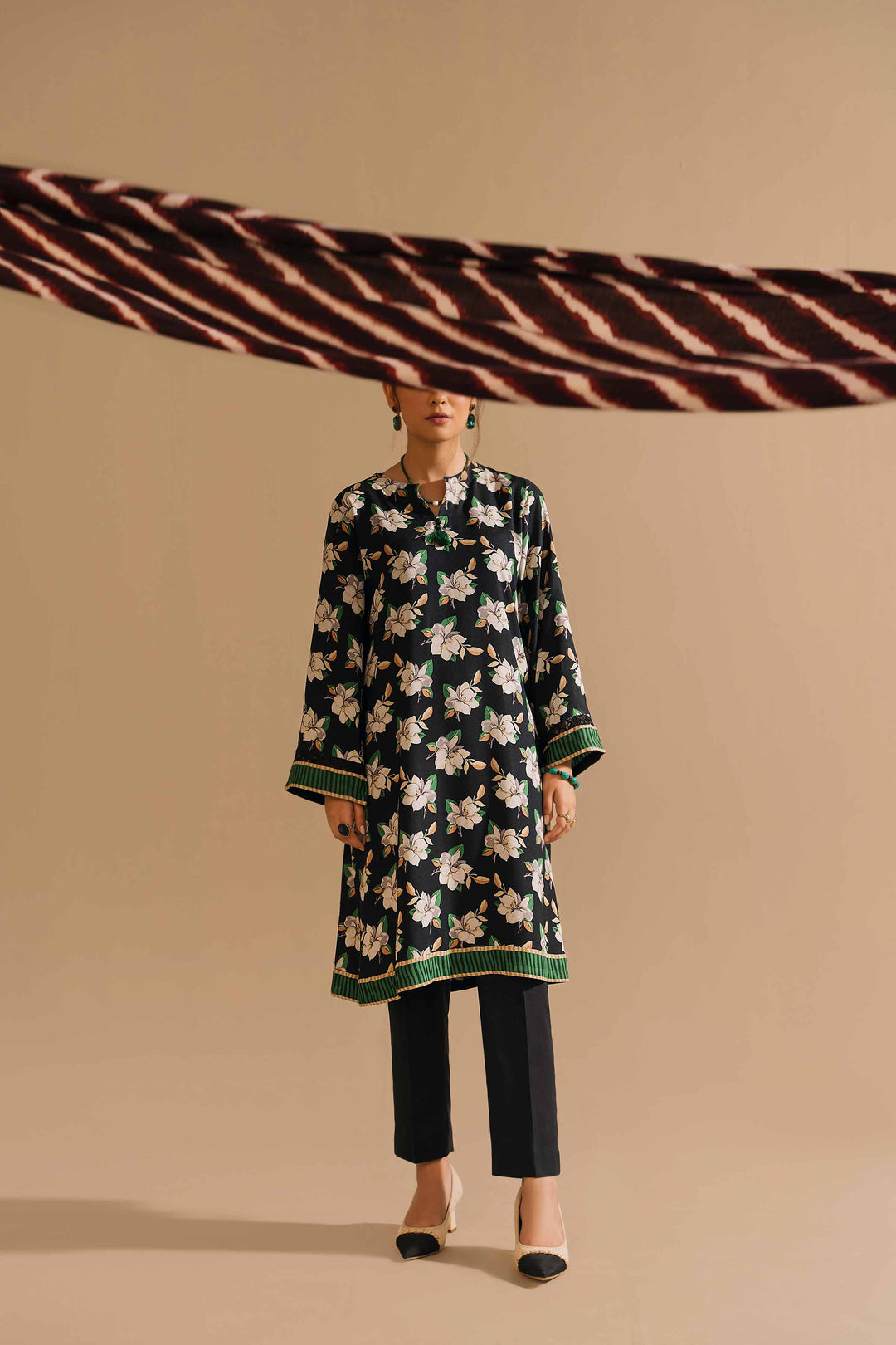 Nishat 3Pc Unstitched Printed Linen Suit - 42303166