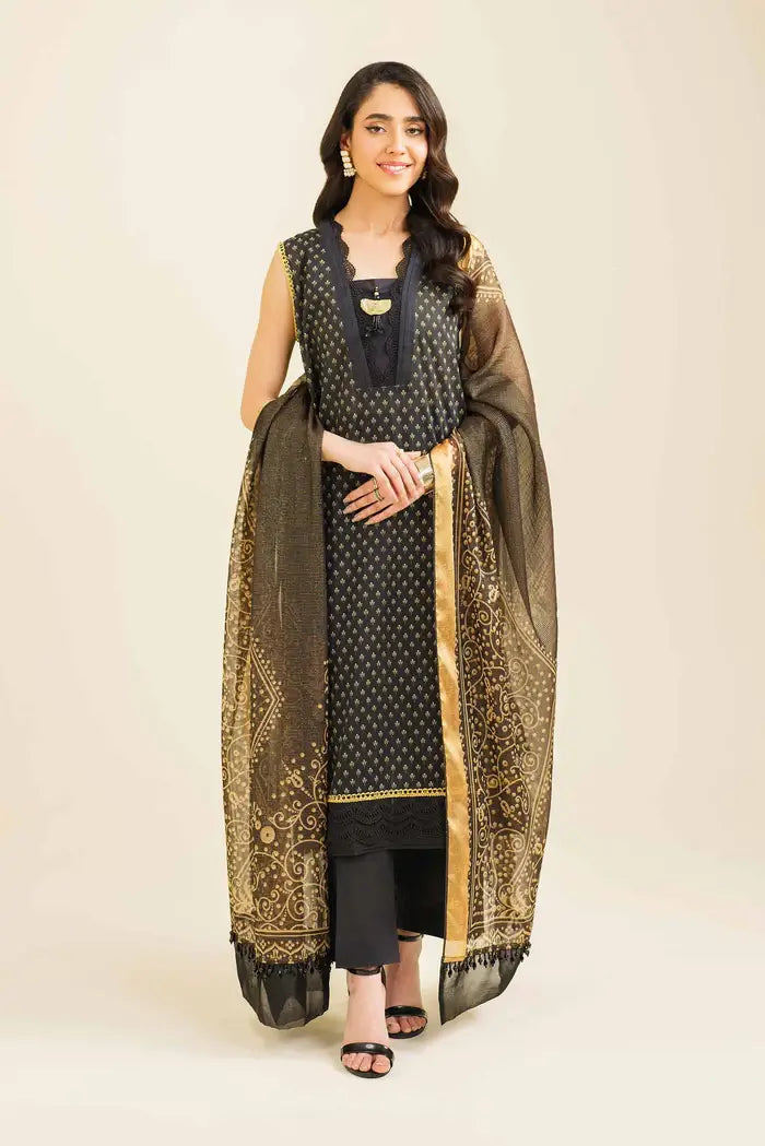 Nishat 3 Piece Printed Lawn Suit - 42401848