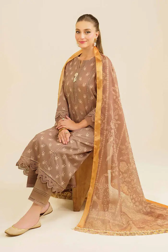Nishat 3 Piece Printed Lawn Suit - 42401852