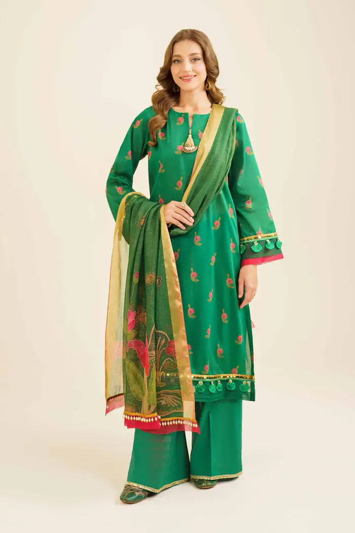 Nishat 3 Piece Printed Lawn Suit - 42401857