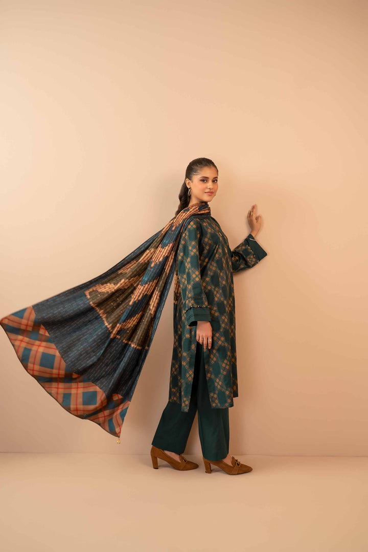 Nishat Winter Printed Jacquard Unstitched 3Pc Suit - 42303465