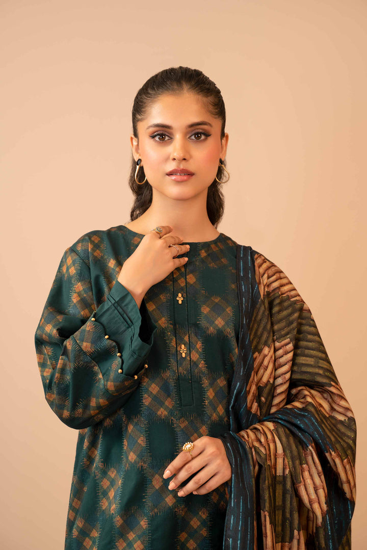 Nishat Winter Printed Jacquard Unstitched 3Pc Suit - 42303465