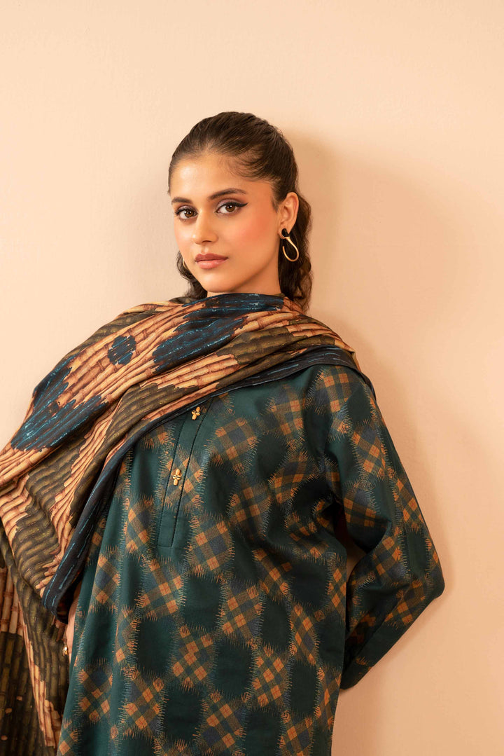 Nishat Winter Printed Jacquard Unstitched 3Pc Suit - 42303465