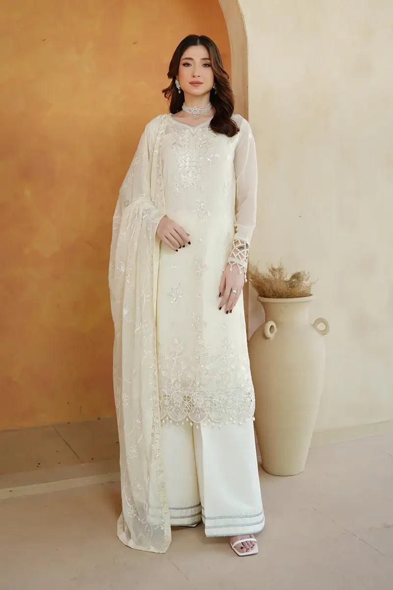 Nooreh Embroidered 3-Piece Unstitched Suit