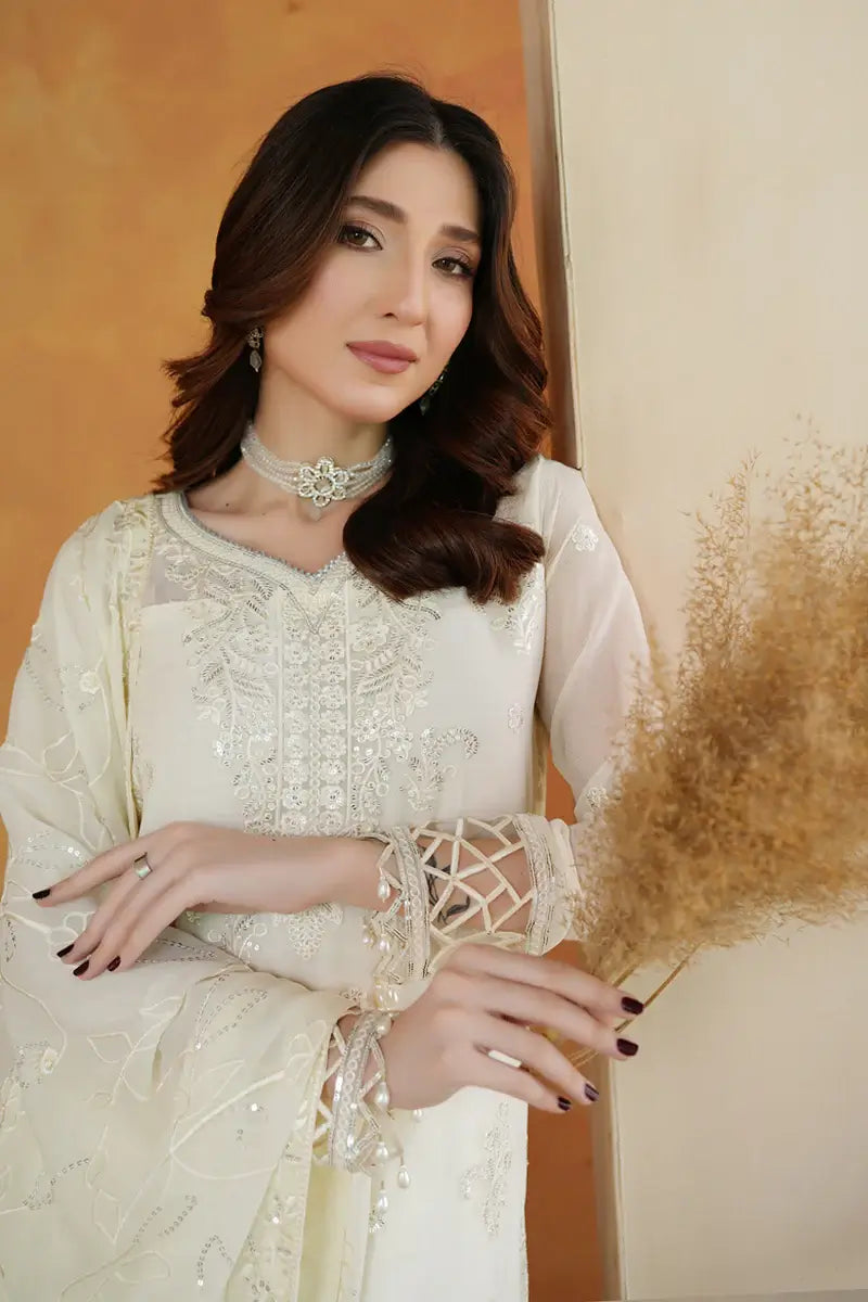 Nooreh Embroidered 3-Piece Unstitched Suit