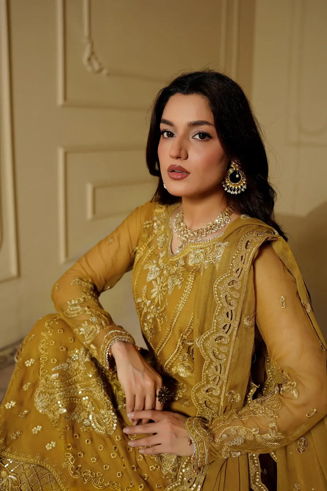 Nyra Embroidered 3-Piece Unstitched Suit