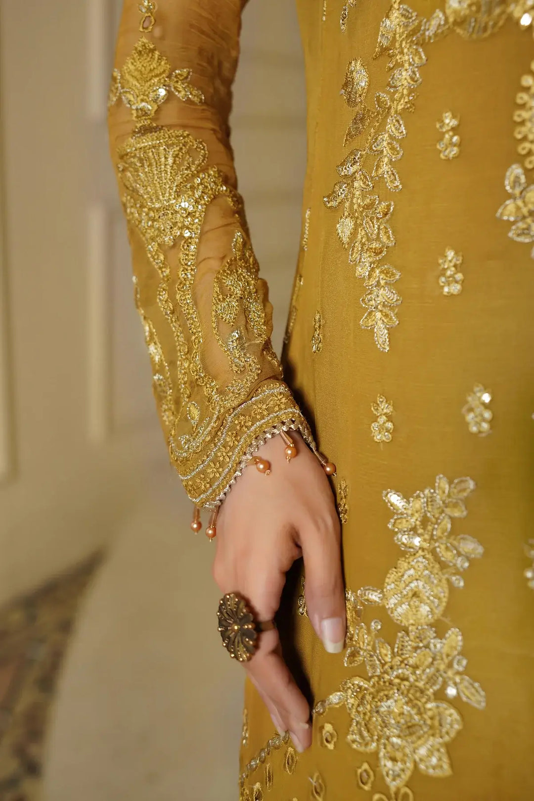 Nyra Embroidered 3-Piece Unstitched Suit