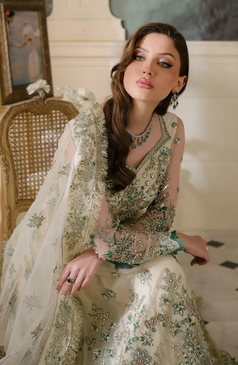 Reve Royal Pearl Embellished Net Suit