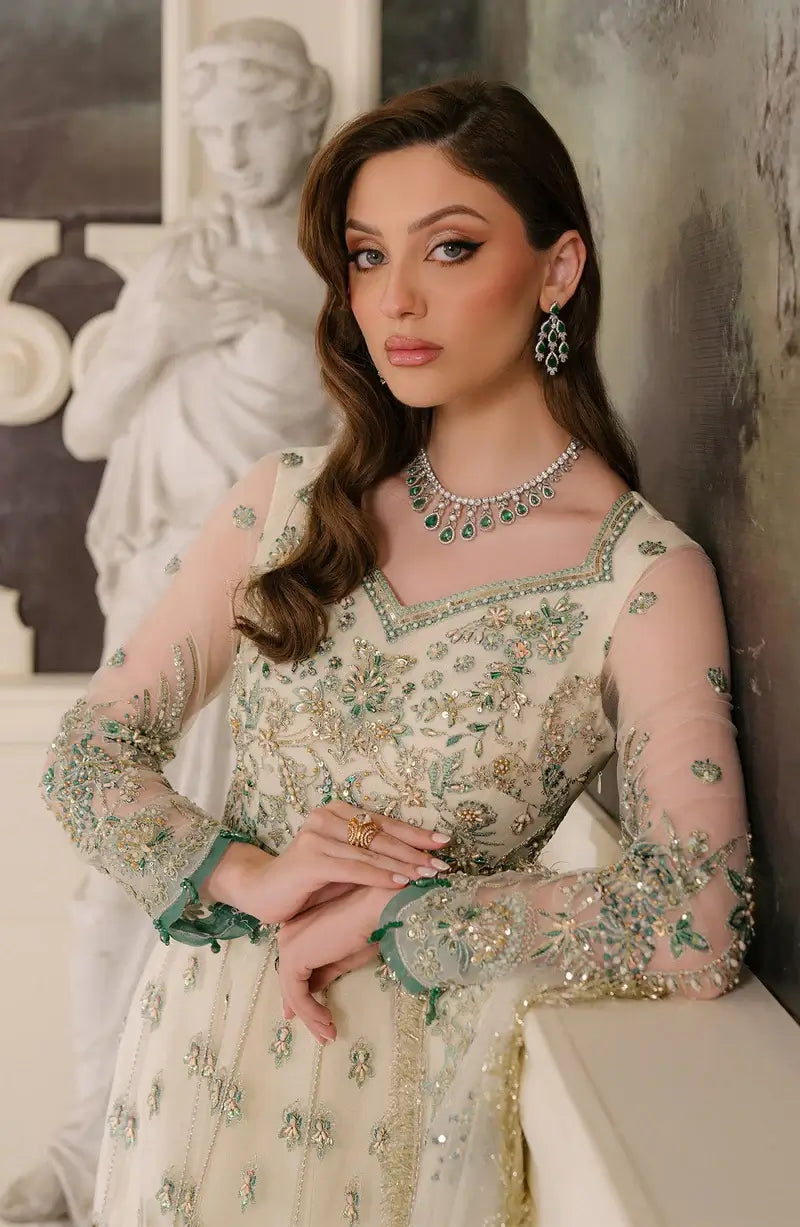 Reve Royal Pearl Embellished Net Suit