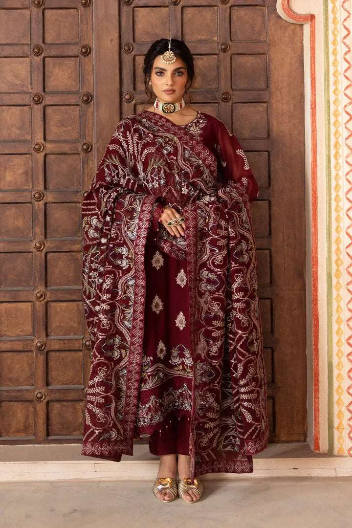 Ramsha Dastan Vol-03 Embroidered Chiffon Unstitched 3Pc Suit T-301