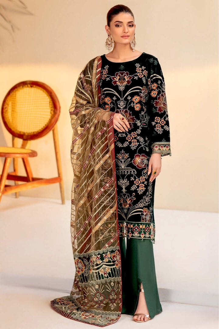 Ramsha Velvet Collection Vol-4 – V-406 Green